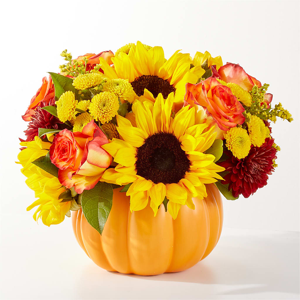 Golden Gourd Pumpkin Bouquet – Magical Flowers, Naples FL
