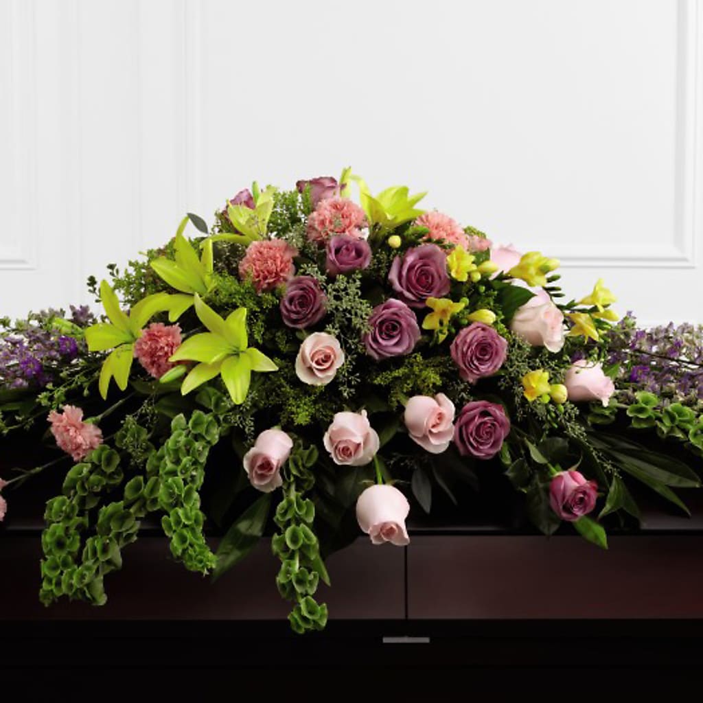 Forever Beloved Casket Spray – Magical Flowers, Naples FL