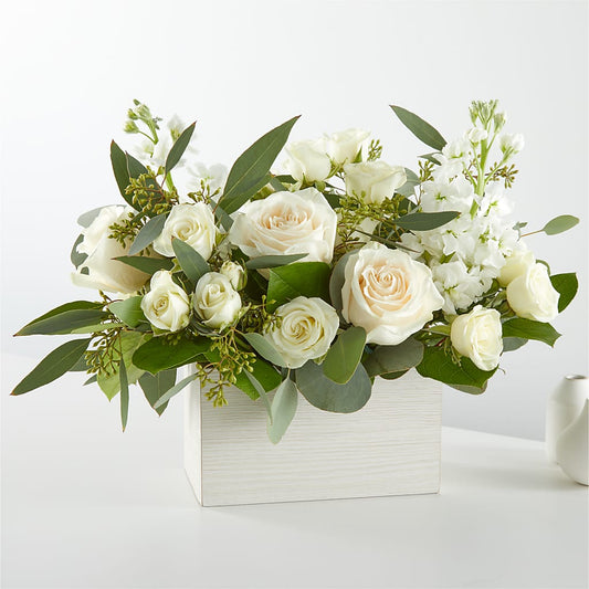 Fresh Linen Box Bouquet –  Magical Flowers, Naples FL