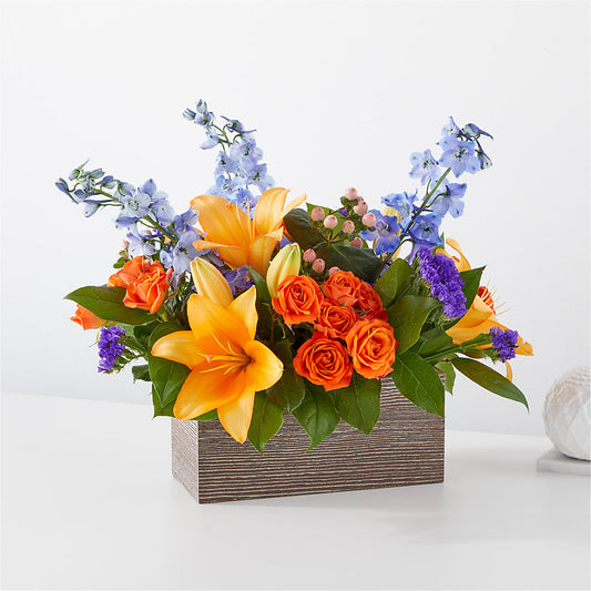 Radiant Citrus Box Bouquet –  Magical Flowers, Naples FL