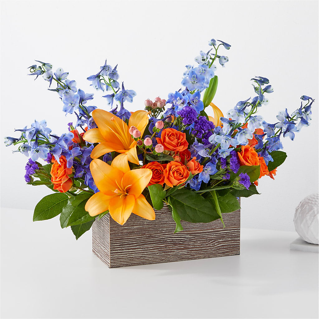 Radiant Citrus Box Bouquet –  Magical Flowers, Naples FL