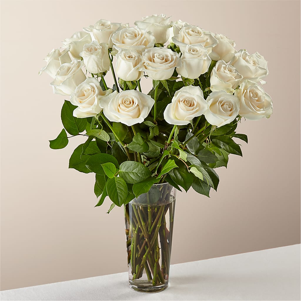 Long Stem White Rose Bouquet –  Magical Flowers, Naples FL