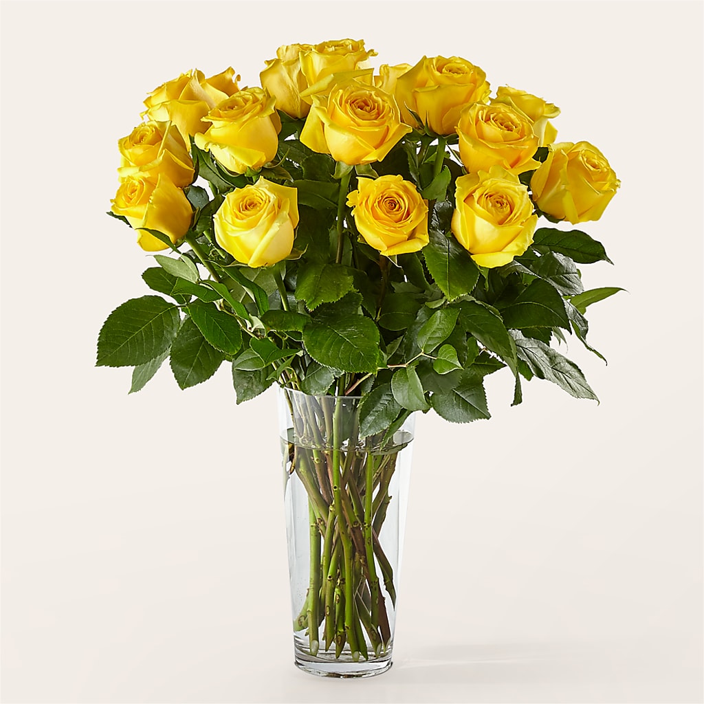 Long Stem Yellow Rose Bouquet –  Magical Flowers, Naples FL