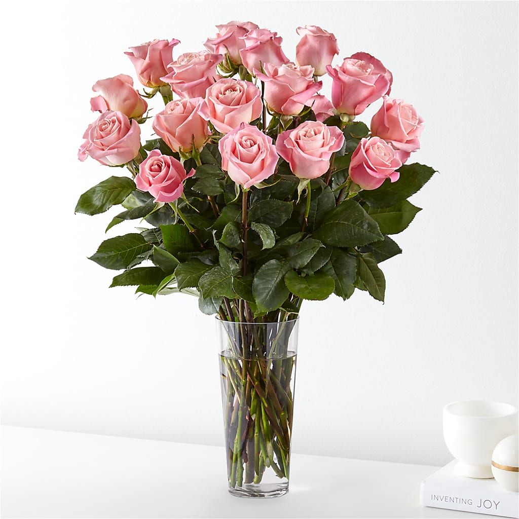 Long Stem Pink Rose Bouquet –  Magical Flowers, Naples FL