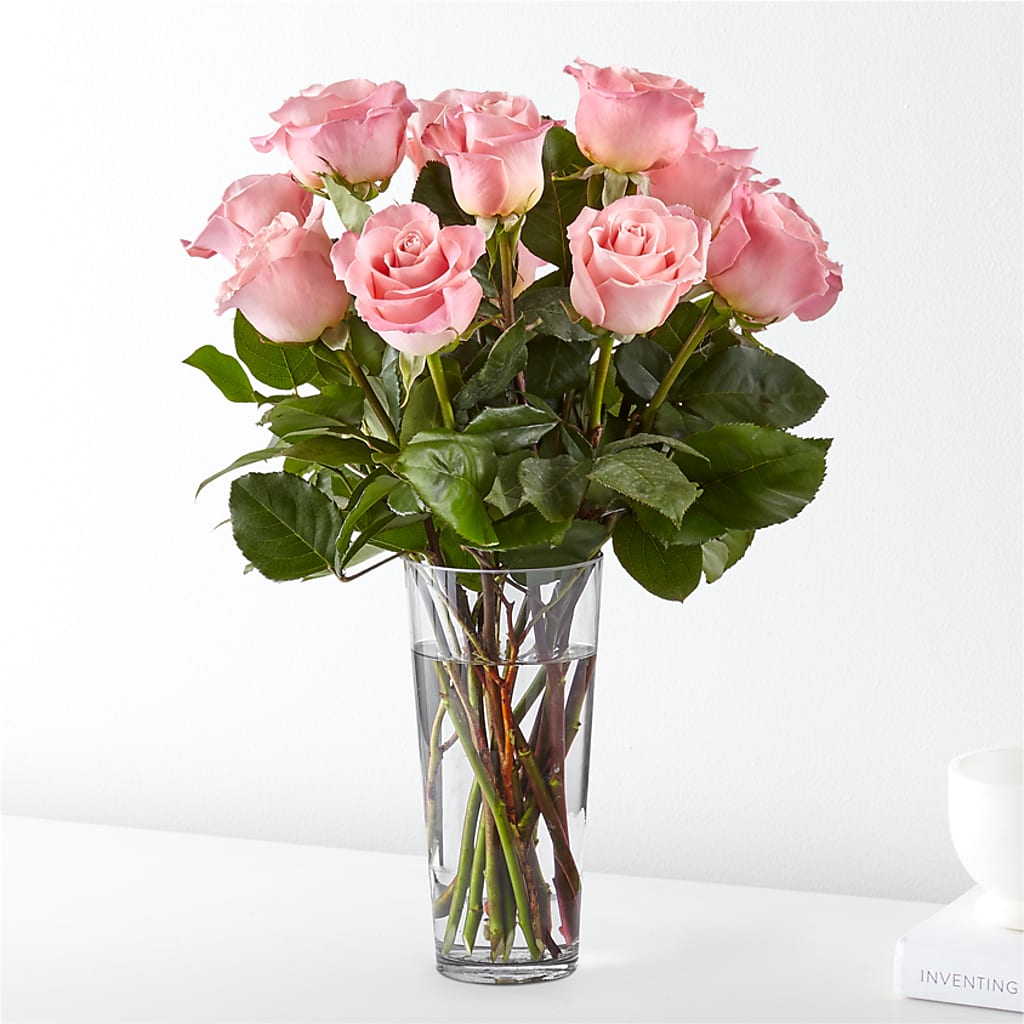 Long Stem Pink Rose Bouquet –  Magical Flowers, Naples FL