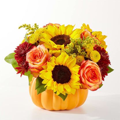 Golden Gourd Pumpkin Bouquet –  Magical Flowers, Naples FL
