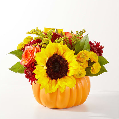 Golden Gourd Pumpkin Bouquet –  Magical Flowers, Naples FL