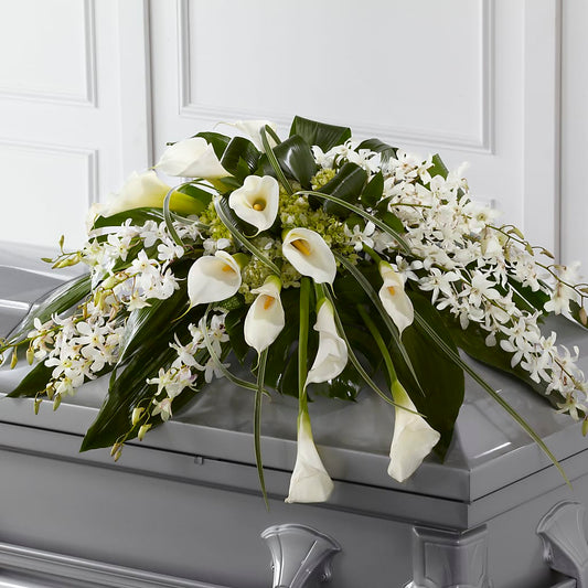 Angel Wings Casket Spray –  Magical Flowers, Naples FL