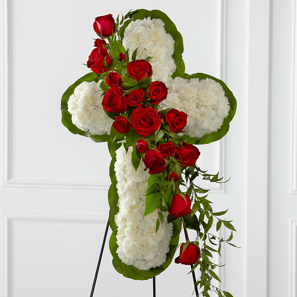 Floral Cross Easel –  Magical Flowers, Naples FL