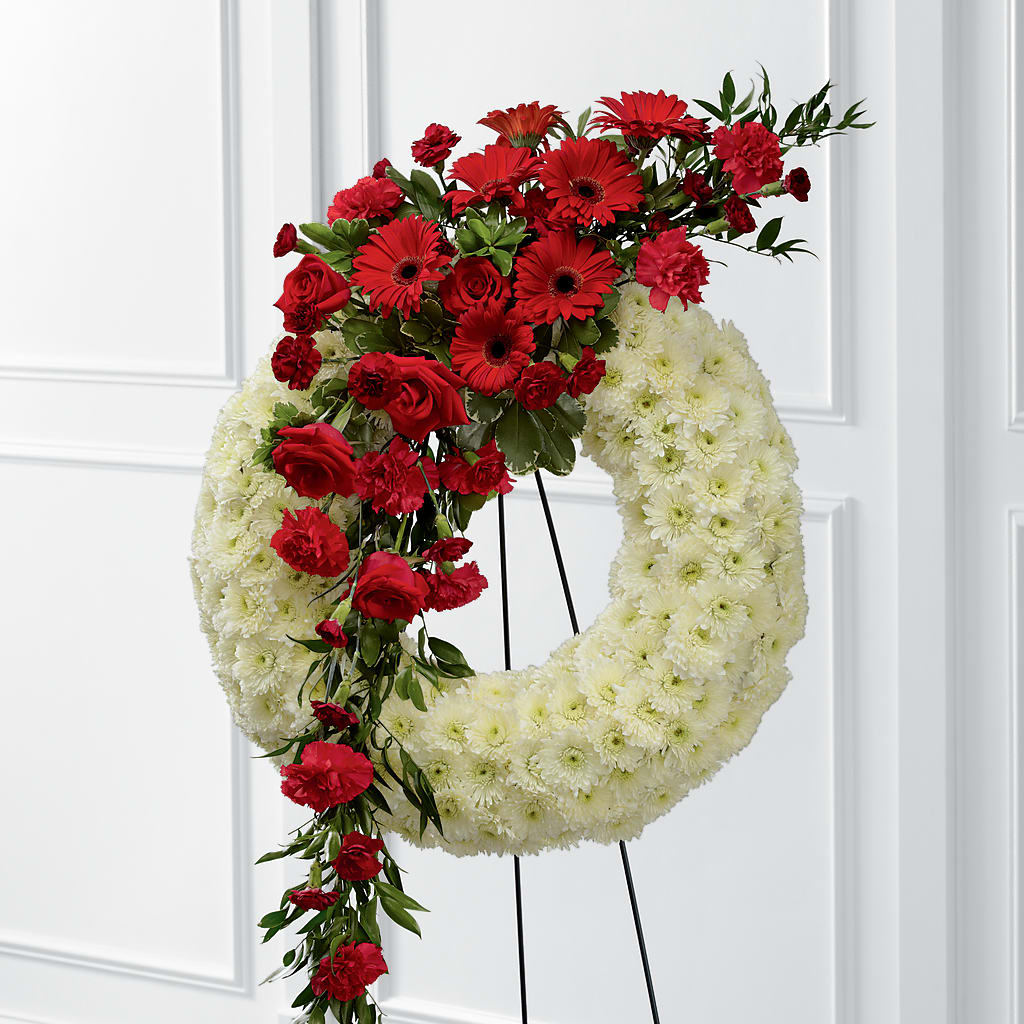 Graceful Tribute Wreath –  Magical Flowers, Naples FL