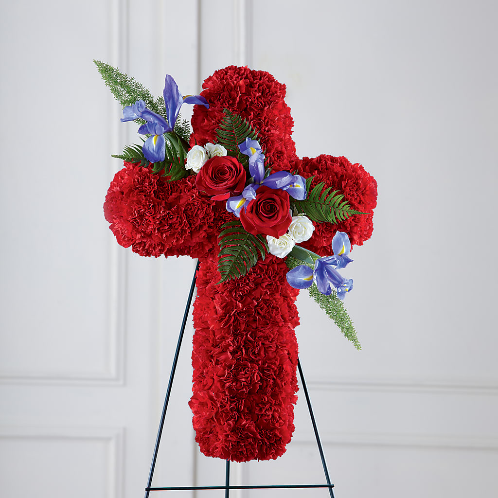 Faithful Hero Floral Cross –  Magical Flowers, Naples FL