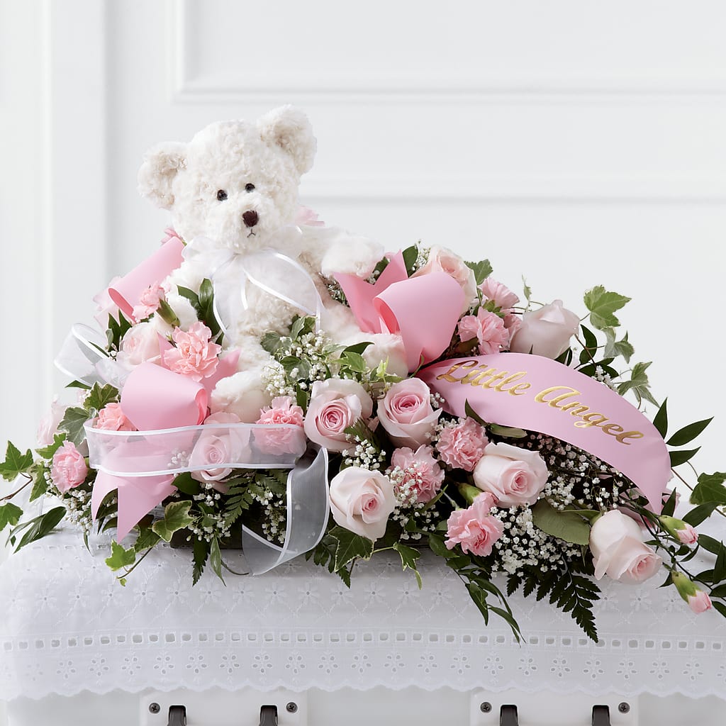 Touch of Sympathy Casket Spray –  Magical Flowers, Naples FL