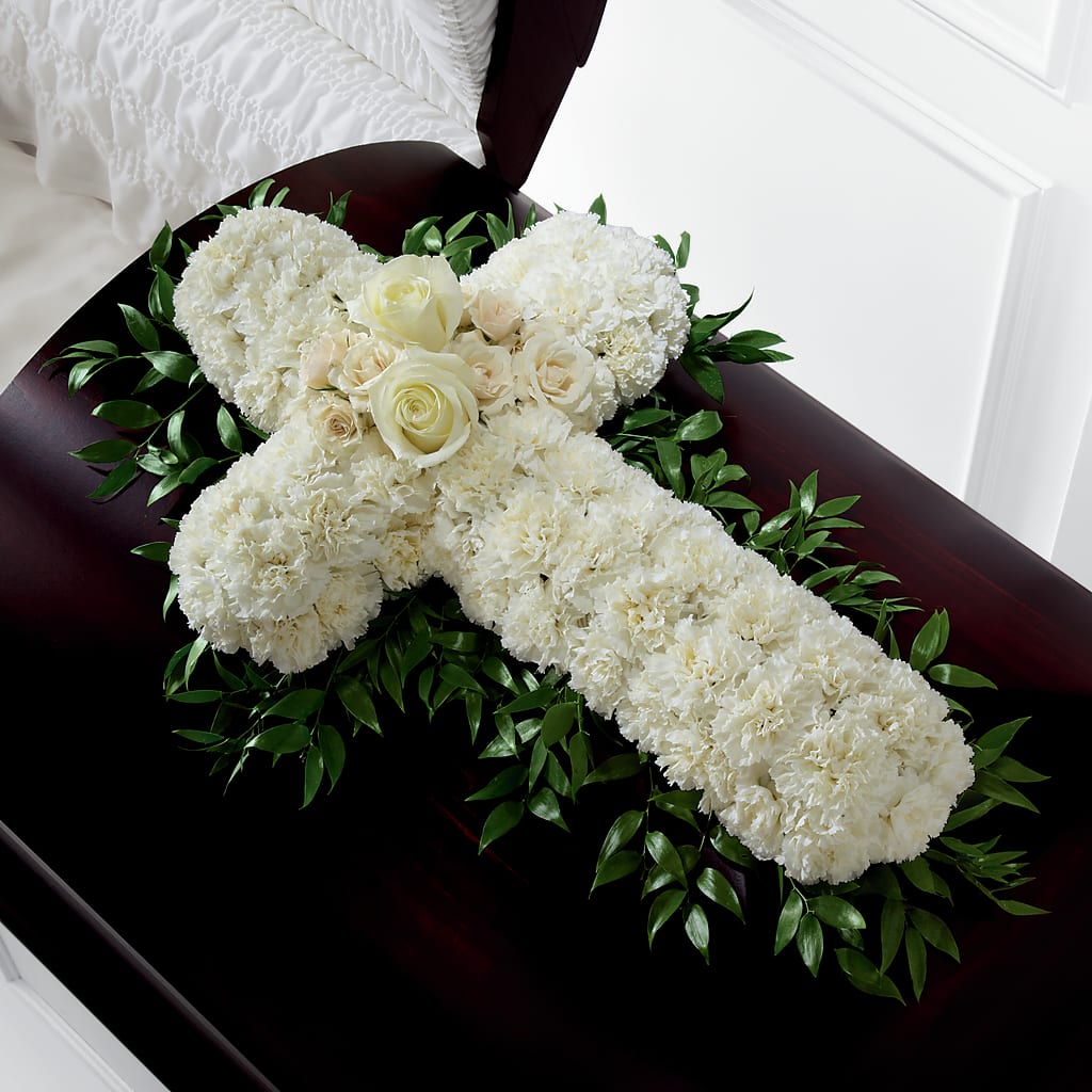 Peaceful Memories Casket Spray (Standard) –  Magical Flowers, Naples FL