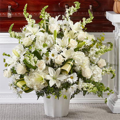 Thoughts of Tranquility Floor Basket –  Magical Flowers, Naples FL