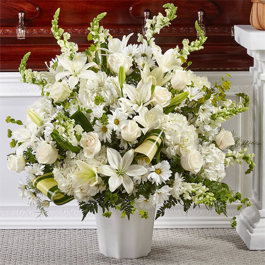 Thoughts of Tranquility Floor Basket –  Magical Flowers, Naples FL