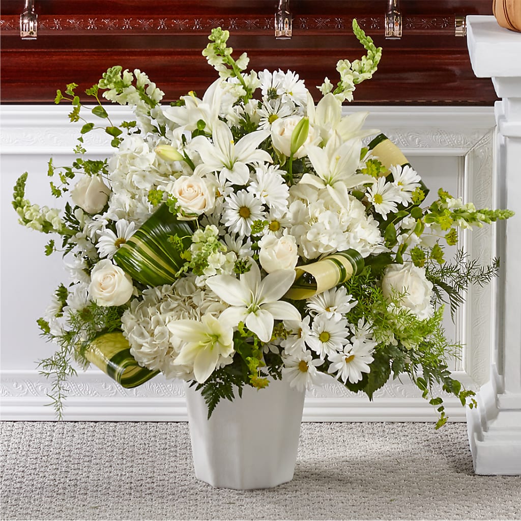 Thoughts of Tranquility Floor Basket –  Magical Flowers, Naples FL