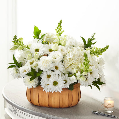 Pure Ivory Basket –  Magical Flowers, Naples FL