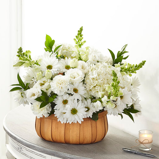 Pure Ivory Basket –  Magical Flowers, Naples FL