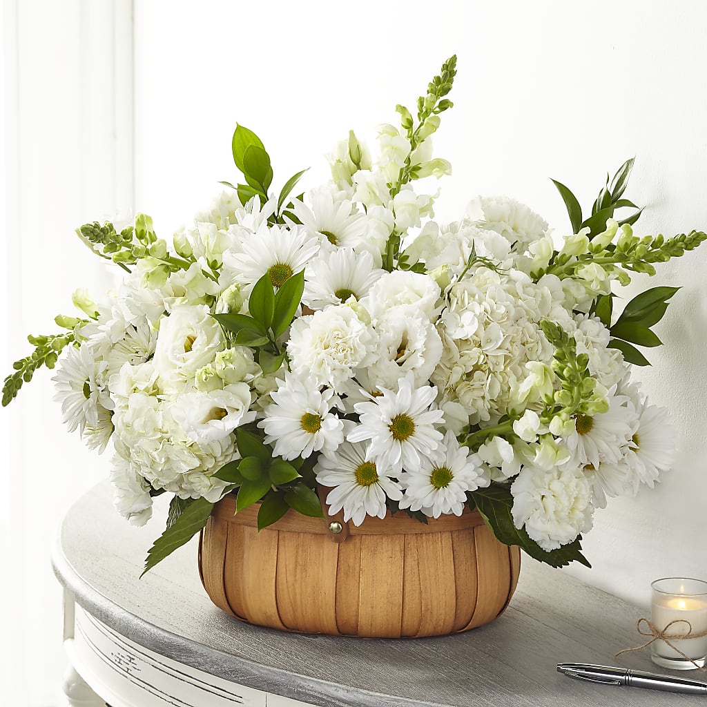 Pure Ivory Basket –  Magical Flowers, Naples FL