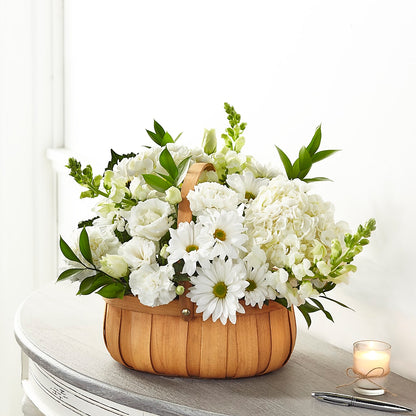 Pure Ivory Basket –  Magical Flowers, Naples FL