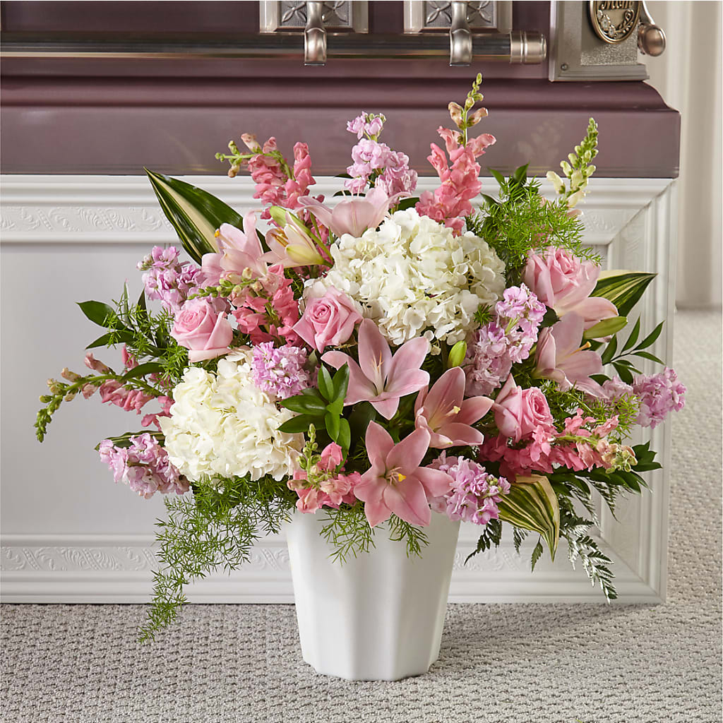 Simply Serene Floor Basket –  Magical Flowers, Naples FL