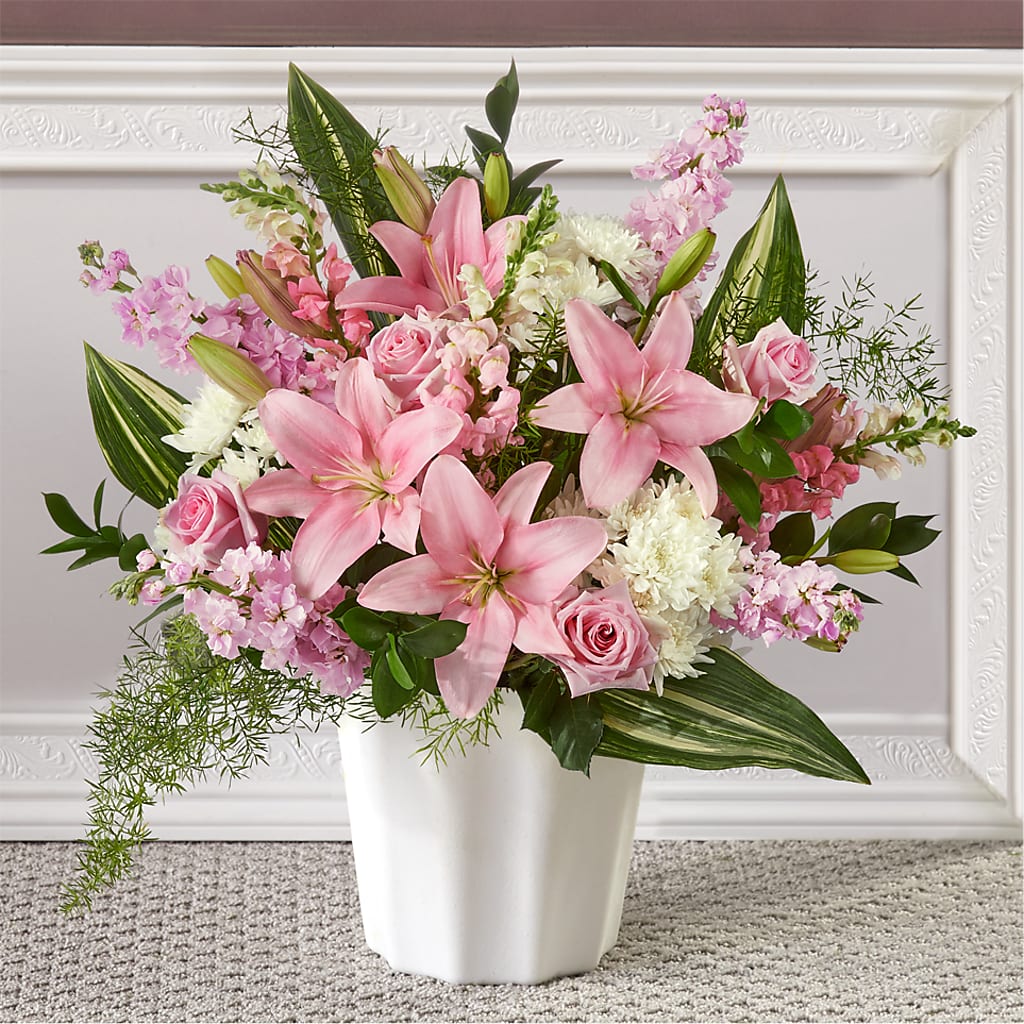 Simply Serene Floor Basket –  Magical Flowers, Naples FL