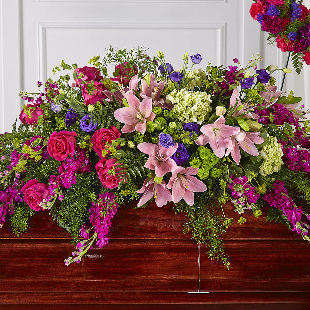 Radiant Tribute Casket Spray –  Magical Flowers, Naples FL