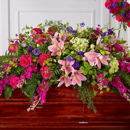 Radiant Tribute Casket Spray –  Magical Flowers, Naples FL