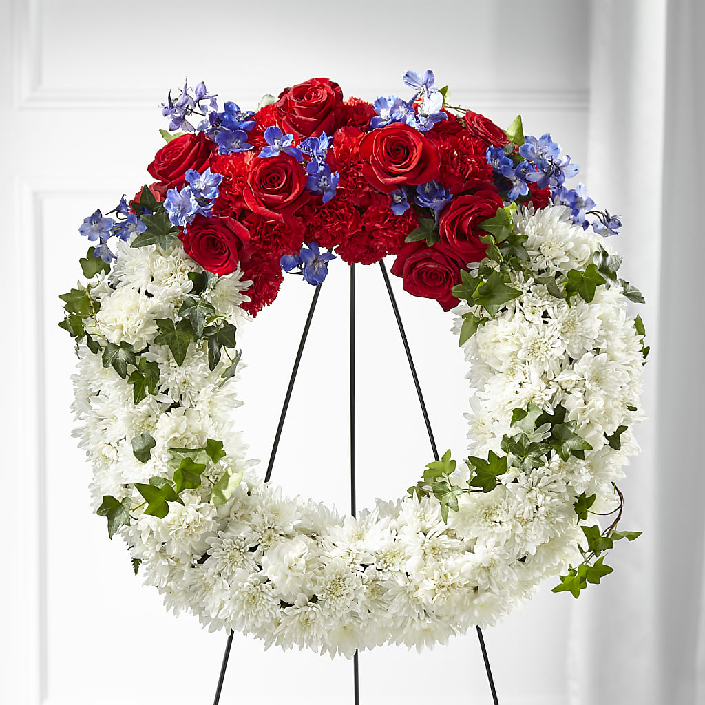 Patriotic Passion Wreath –  Magical Flowers, Naples FL