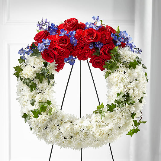 Patriotic Passion Wreath –  Magical Flowers, Naples FL