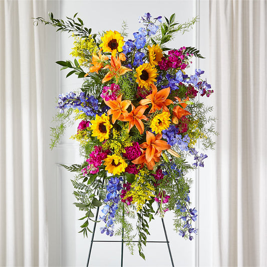 Sunlit Memories Standing Spray (Standard) –  Magical Flowers, Naples FL