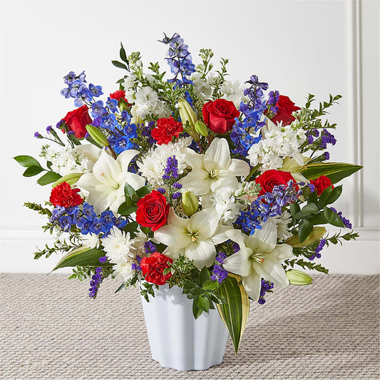 Consoled Floor Basket –  Magical Flowers, Naples FL