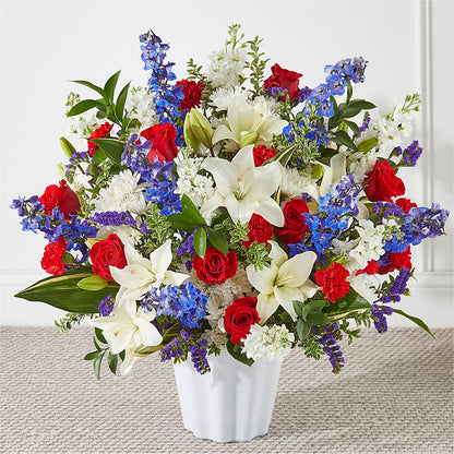 Consoled Floor Basket –  Magical Flowers, Naples FL