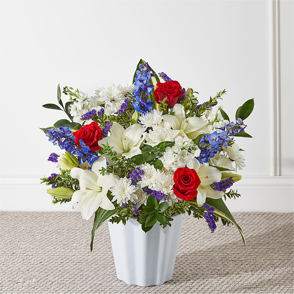 Consoled Floor Basket –  Magical Flowers, Naples FL