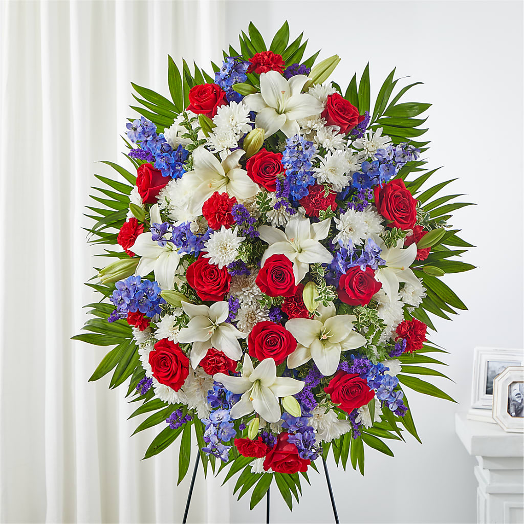 Cherished Service Standing Spray –  Magical Flowers, Naples FL
