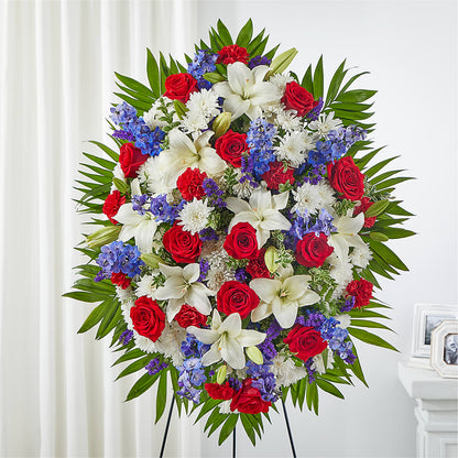 Cherished Service Standing Spray –  Magical Flowers, Naples FL
