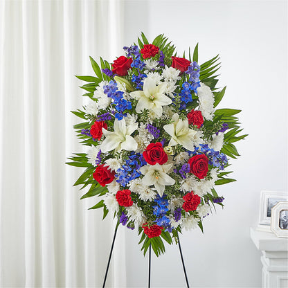 Cherished Service Standing Spray –  Magical Flowers, Naples FL