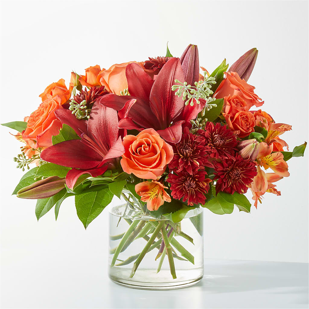 Crimson Leaves Bouquet –  Magical Flowers, Naples FL