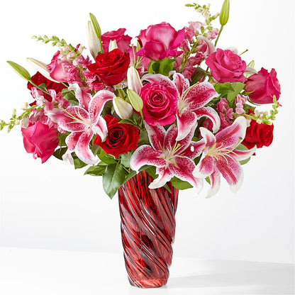 Always You Bouquet with Luxe Swirl Vase –  Magical Flowers, Naples FL