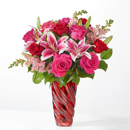 Always You Bouquet with Luxe Swirl Vase –  Magical Flowers, Naples FL