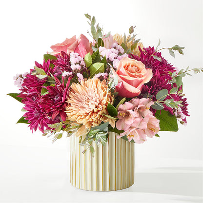 Berry Cobbler Bouquet with Ivory Vase –  Magical Flowers, Naples FL