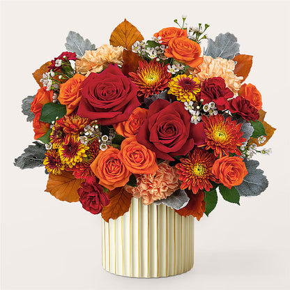 Merlot Bouquet with Ivory Vase –  Magical Flowers, Naples FL