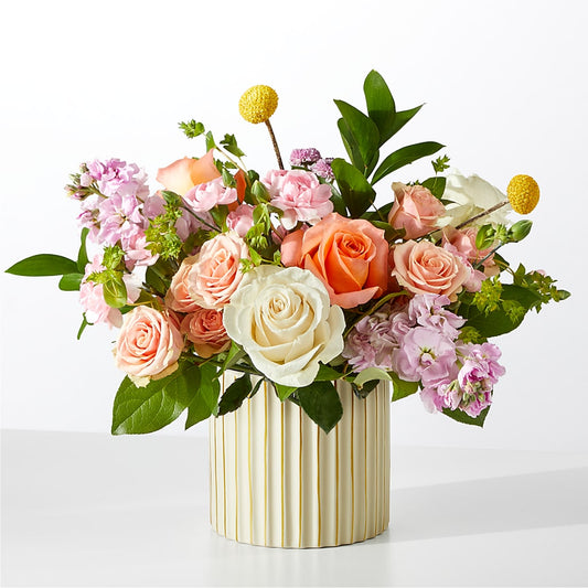 French Market Bouquet with Ivory Vase –  Magical Flowers, Naples FL