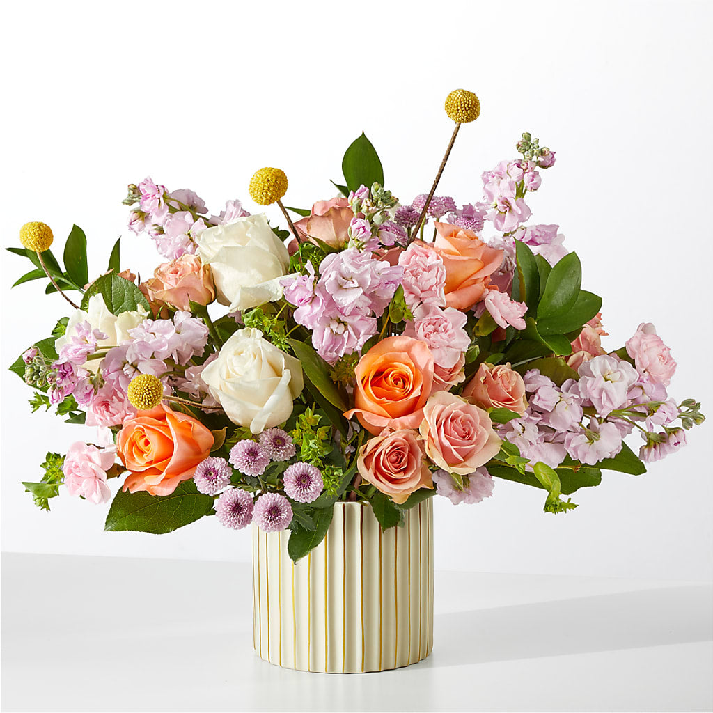 French Market Bouquet with Ivory Vase –  Magical Flowers, Naples FL