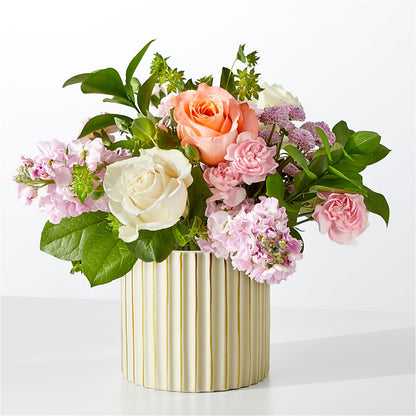French Market Bouquet with Ivory Vase –  Magical Flowers, Naples FL