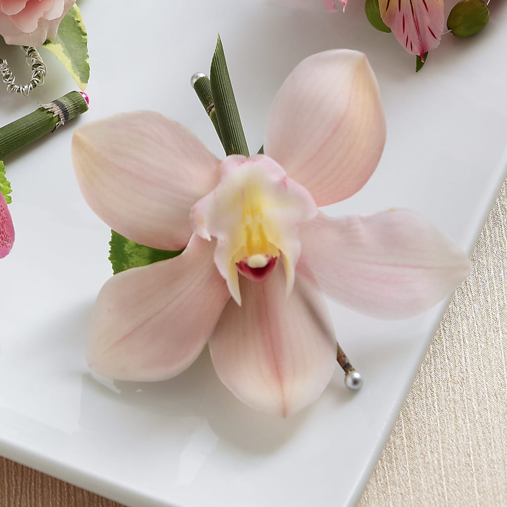 Pink Cymbidium Boutonniere –  Magical Flowers, Naples FL